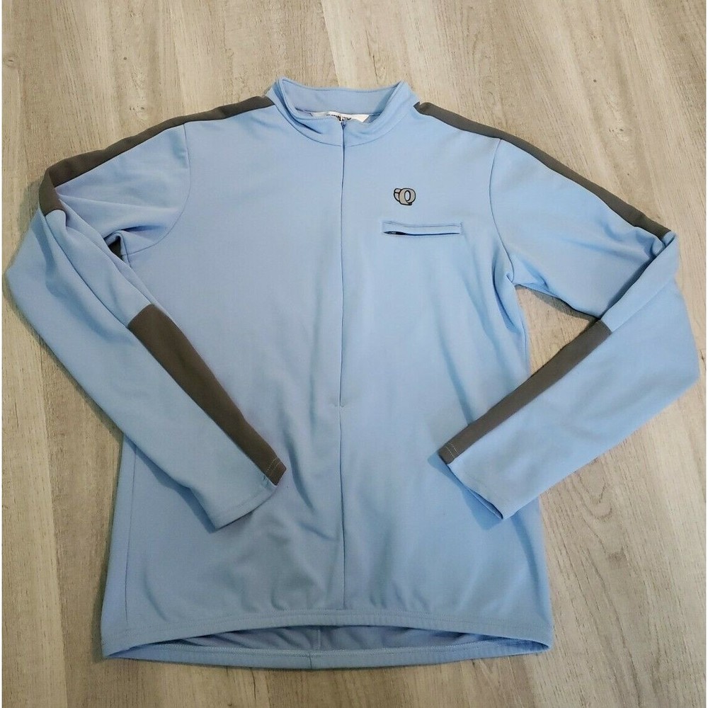 Pearl Izumi Women's Large Blue w/gray Cycling Biking Bike Long Sleeved Pullover